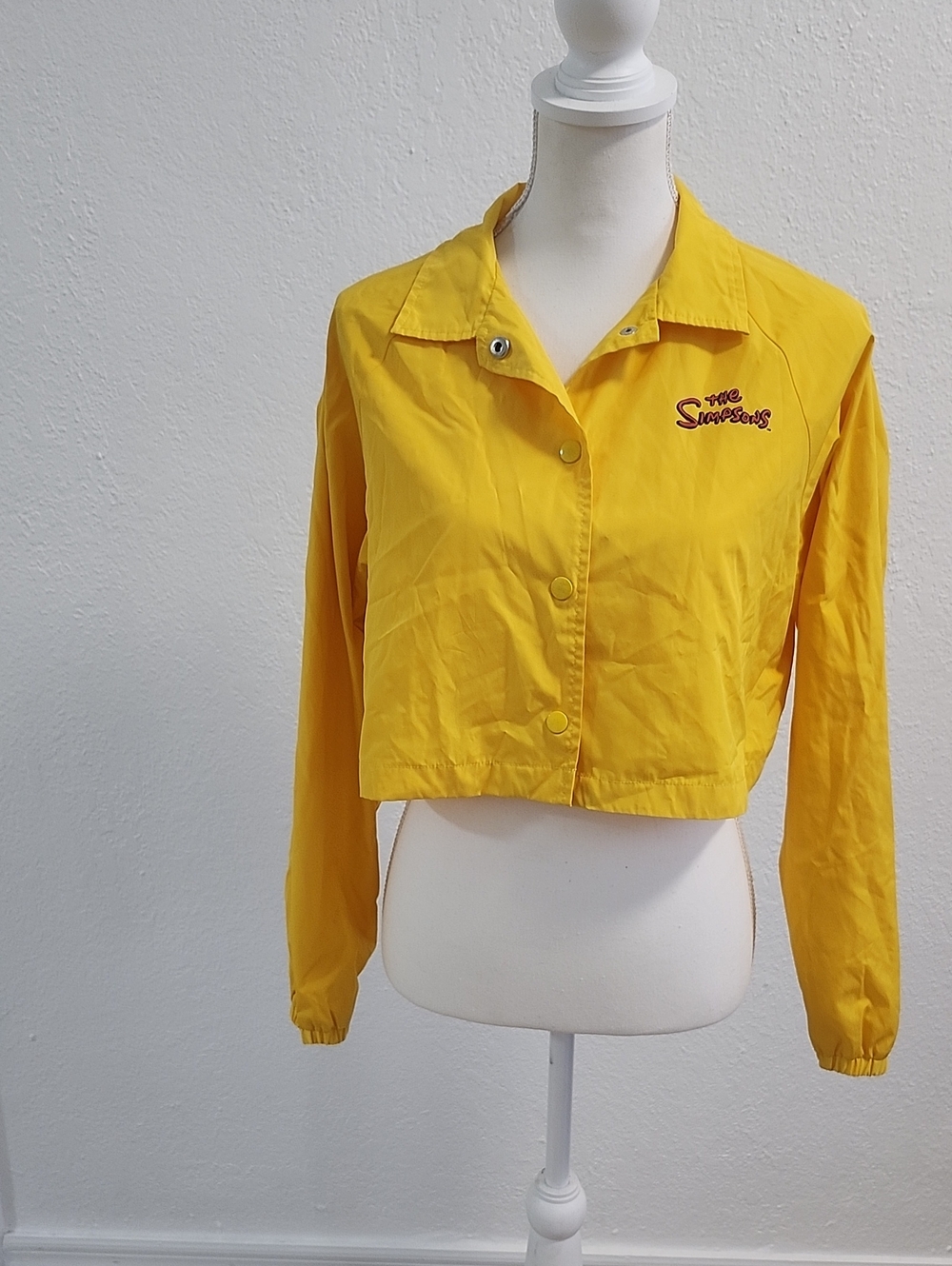 The Simpsons Yellow Cropped Bomber Jacket